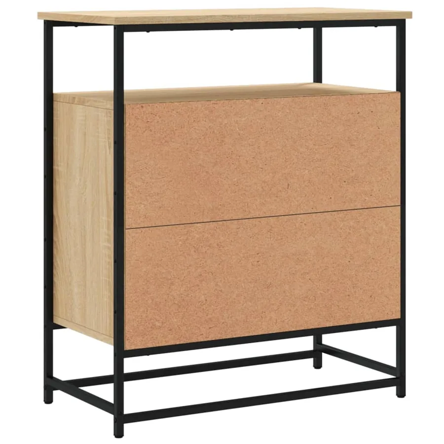 Buffet Chêne Sonoma 69x35x80 cm Bois d'ingénierie - 8