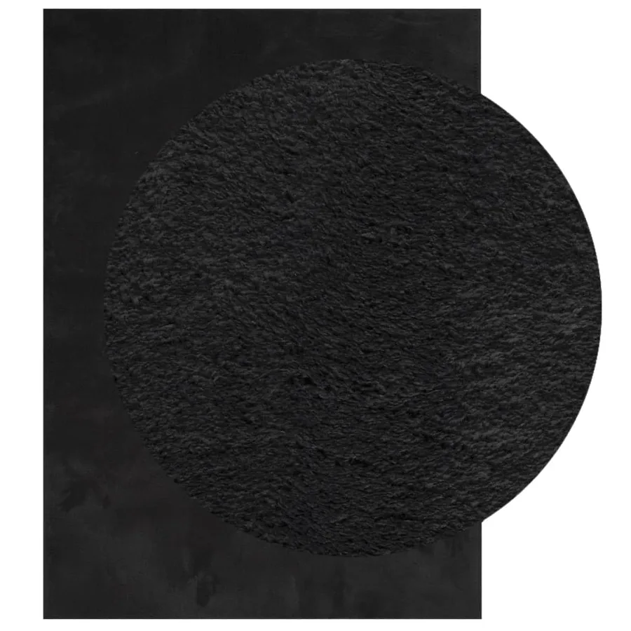 Tapis HUARTE à poils courts doux et lavable noir 160x230 cm - 3