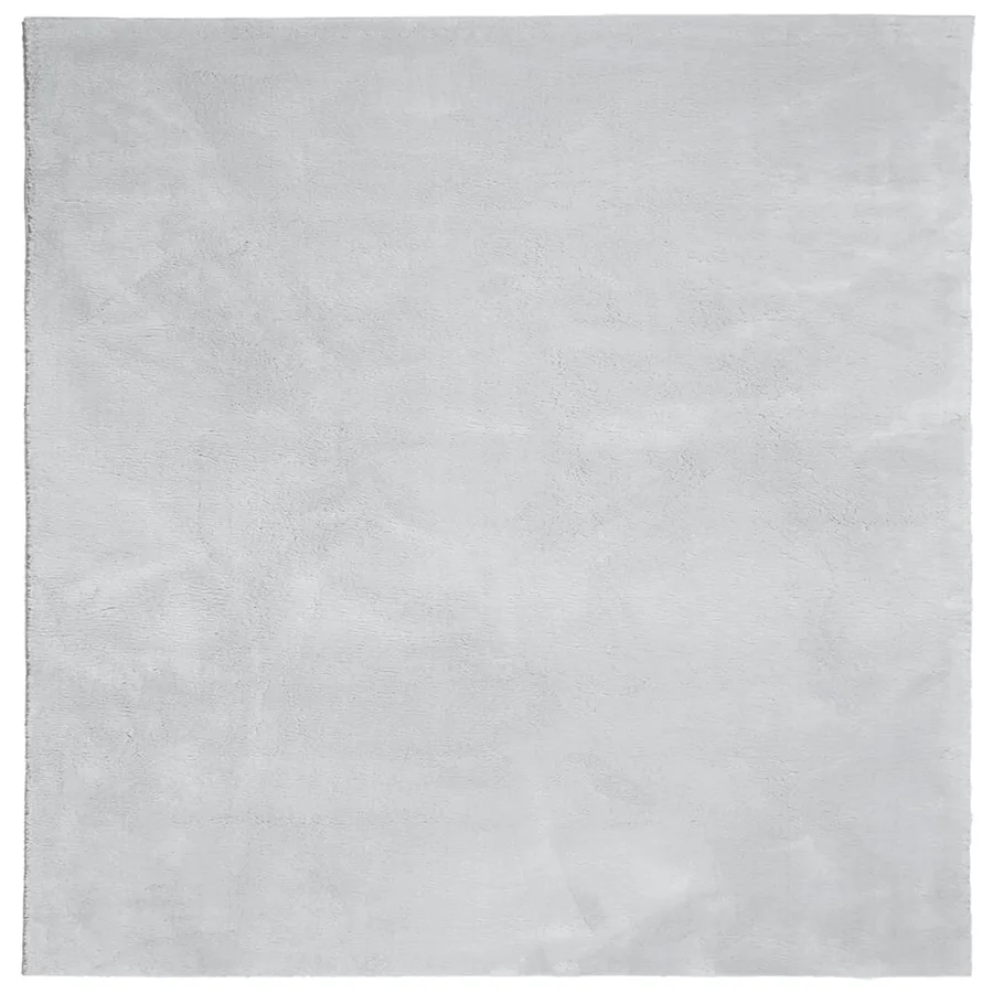 Tapis HUARTE à poils courts doux et lavable gris 160x160 cm - 2