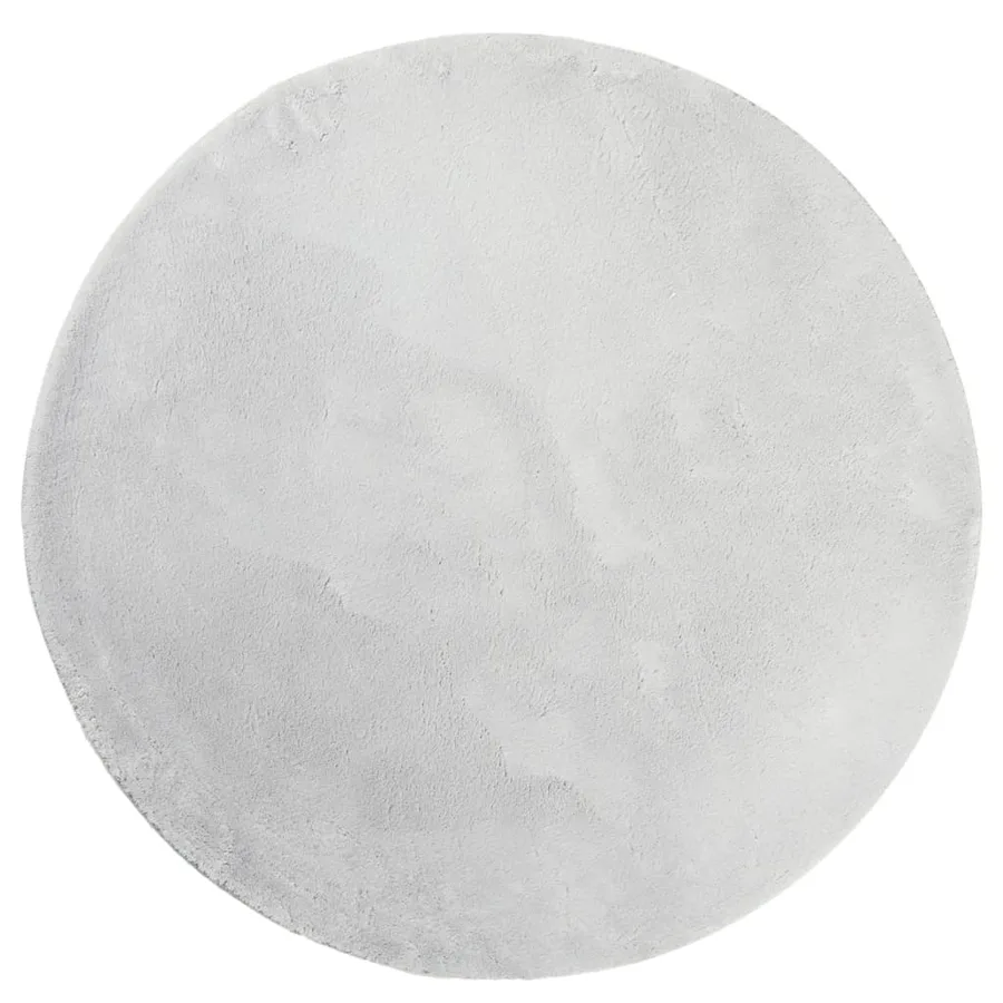 Tapis HUARTE à poils courts doux et lavable gris Ø 120 cm - 2