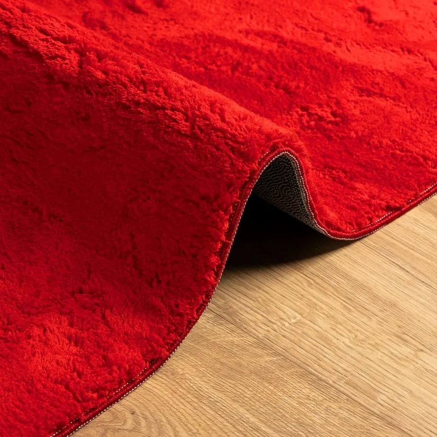 Tapis HUARTE à poils courts doux et lavable rouge 200x280 cm - 6