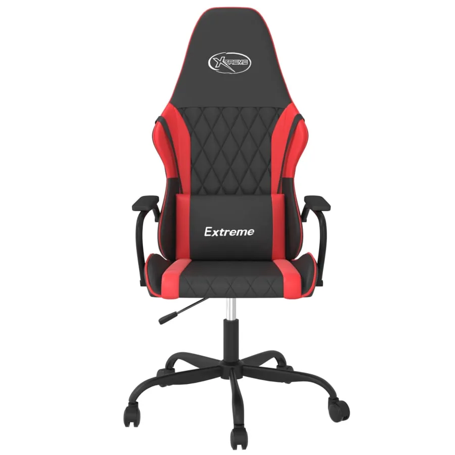 Chaise de jeu de massage Noir et rouge Similicuir - 3