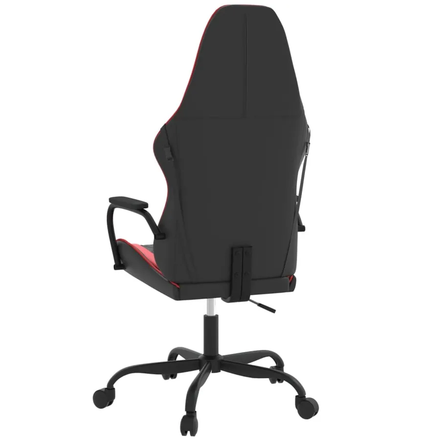 Chaise de jeu de massage Noir et rouge Similicuir - 5