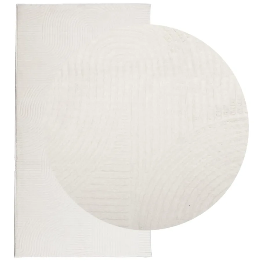Tapis IZA poils courts style scandinave crème 80x150 cm - 3