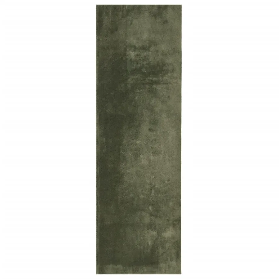 Tapis HUARTE à poils courts doux et lavable vert forêt 80x250cm - 2