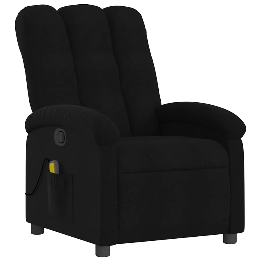 Fauteuil de massage inclinable noir tissu - 3