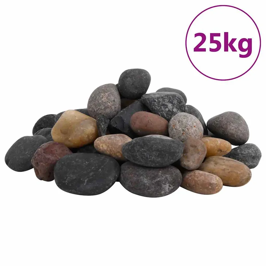 Galets polis 25 kg multicolores 5-8 cm - 2