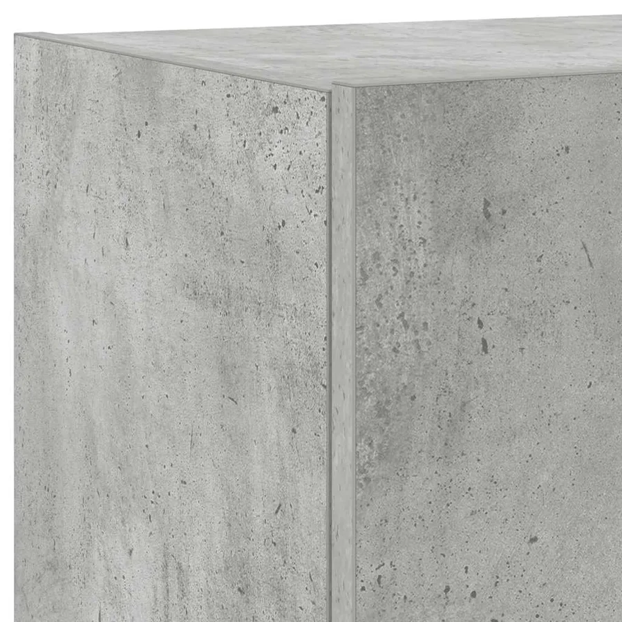 Meuble TV mural avec lumières LED gris béton 100x35x31 cm - 12