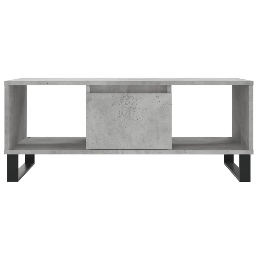 Table basse Gris béton 90x50x36,5 cm Bois d'ingénierie - 5