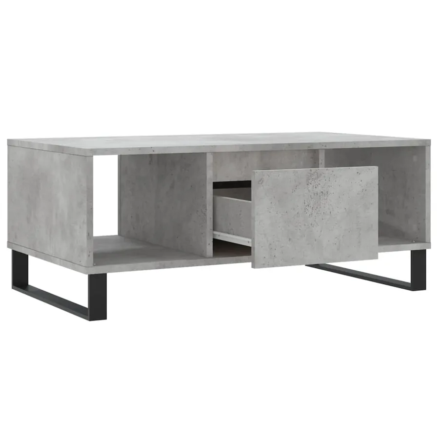 Table basse Gris béton 90x50x36,5 cm Bois d'ingénierie - 6