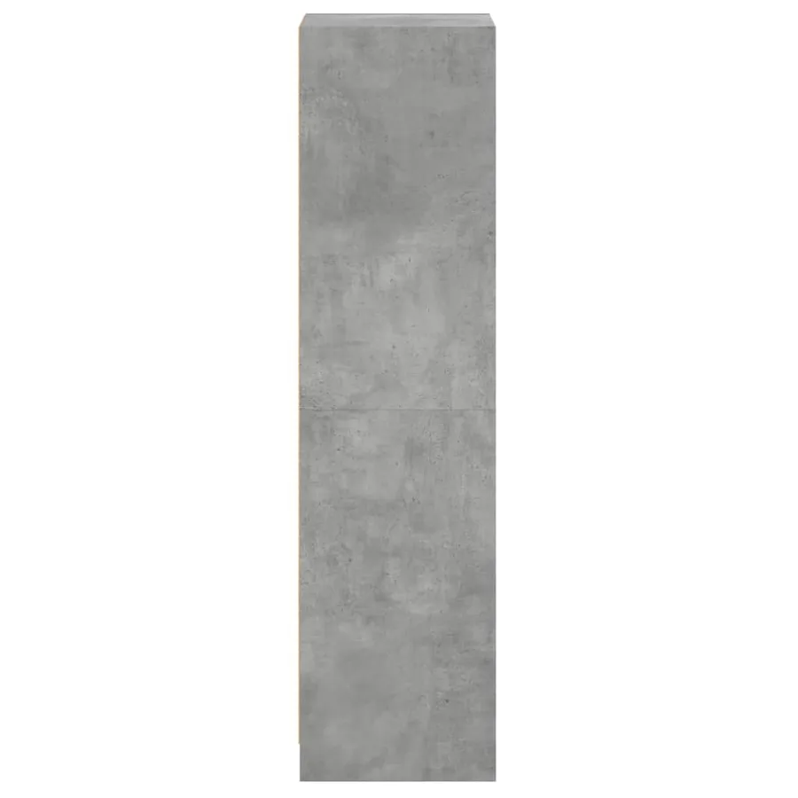 Buffet avec portes en verre gris béton 35x37x142 cm - 7