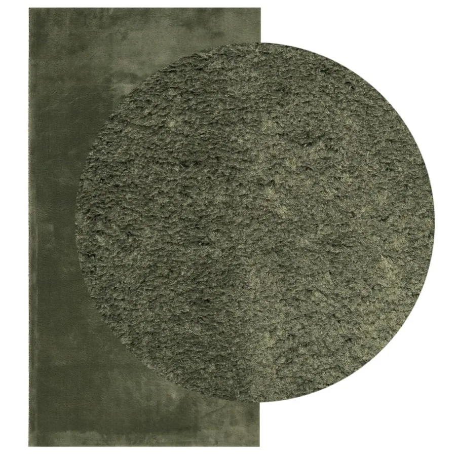 Tapis HUARTE à poils courts doux et lavable vert forêt 80x150cm - 3