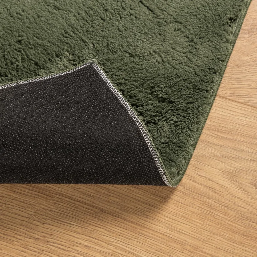 Tapis HUARTE à poils courts doux et lavable vert forêt 80x150cm - 5