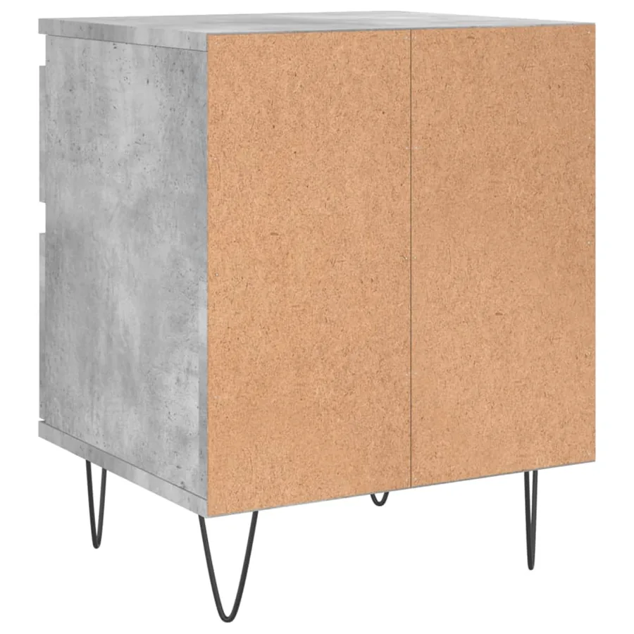 Tables de chevet 2 pcs gris béton 40x35x50 cm bois d’ingénierie - 6