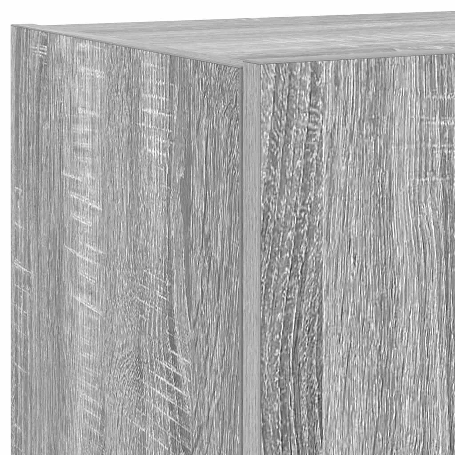 Meuble TV mural avec lumières LED sonoma gris 100x35x31 cm - 12