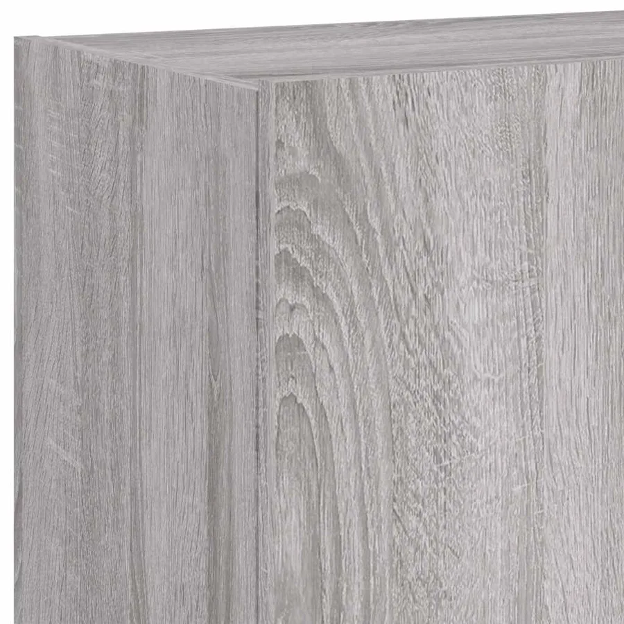 Meuble TV mural avec lumières LED sonoma gris 100x35x41 cm - 12
