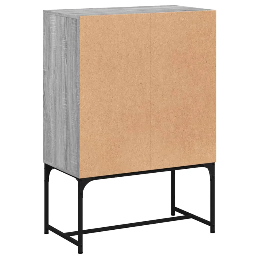 Armoire latérale avec portes en verre sonoma gris 69x37x100 cm - 8