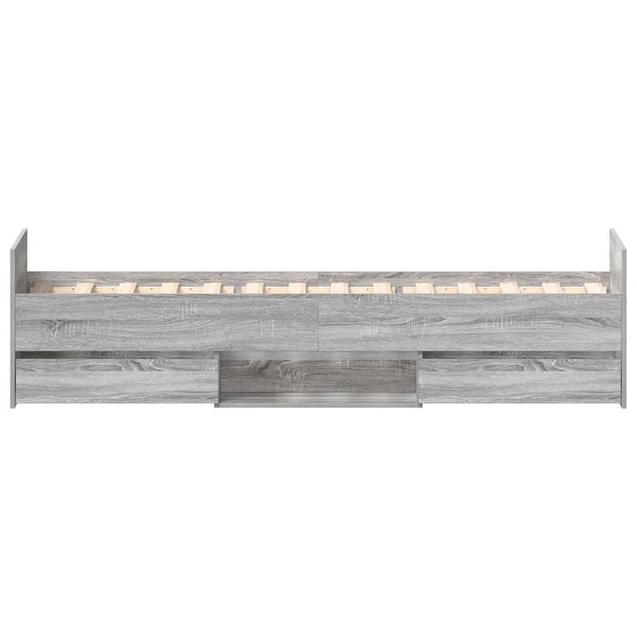 Cadre de lit sans matelas sonoma gris 90x190 cm - 7