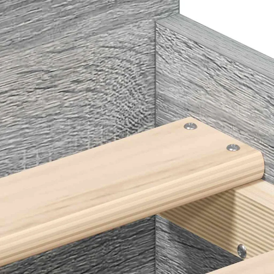 Cadre de lit sans matelas sonoma gris 90x190 cm - 9