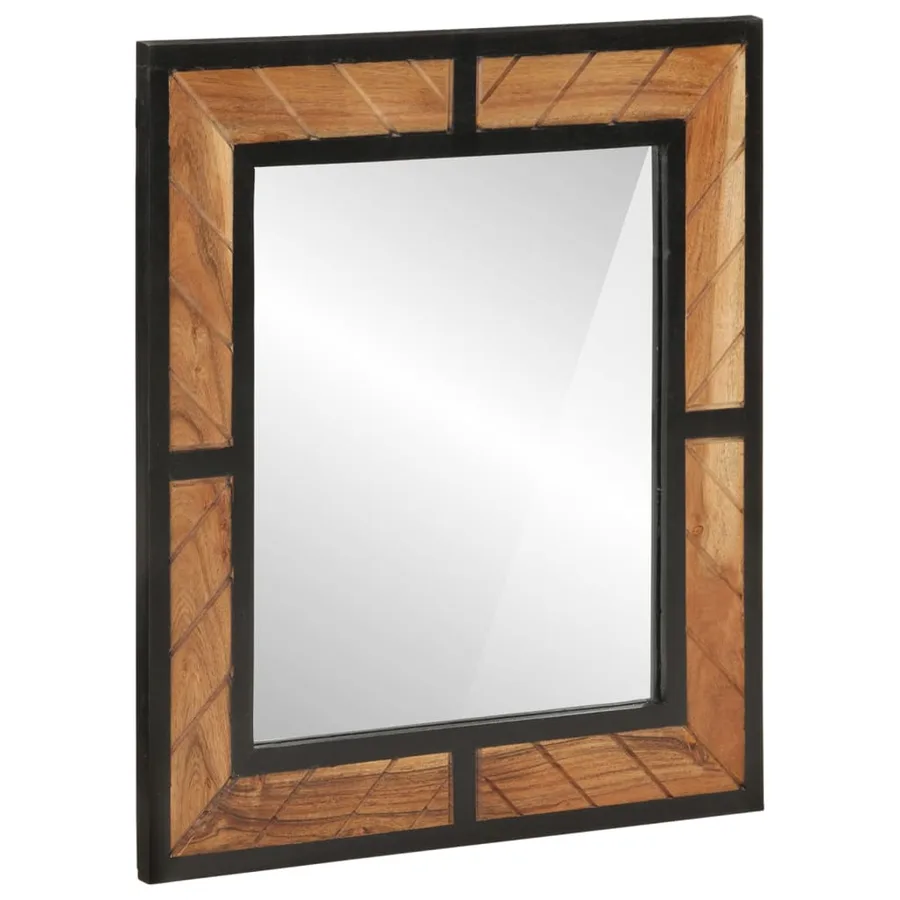 Ensemble de meubles salle de bain 5 pcs fer et bois d'acacia - 11