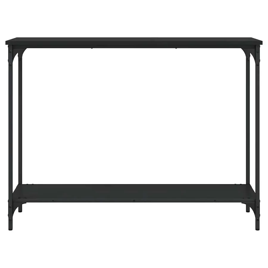 Table console noir 101x30,5x75 cm bois d'ingénierie - 4