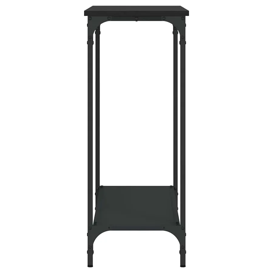 Table console noir 101x30,5x75 cm bois d'ingénierie - 5