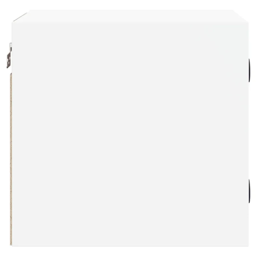 Tables de chevet avec portes en verre 2 pcs blanc 35x37x35 cm - 8