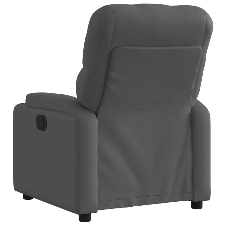 Fauteuil inclinable en tissu gris foncé - 3