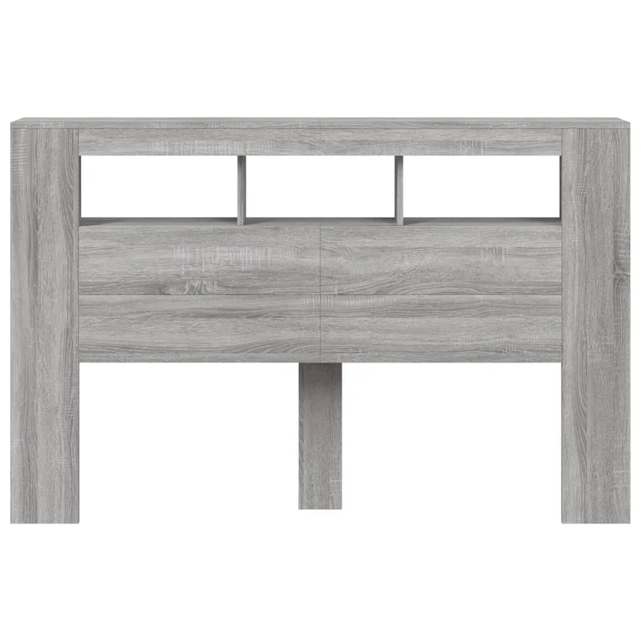 Tête de lit à LED sonoma gris 160x18,5x103,5 cm bois ingénierie - 5