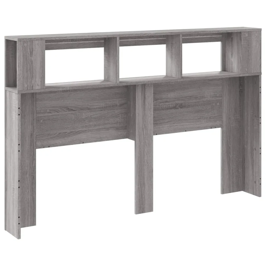 Tête de lit à LED sonoma gris 160x18,5x103,5 cm bois ingénierie - 6