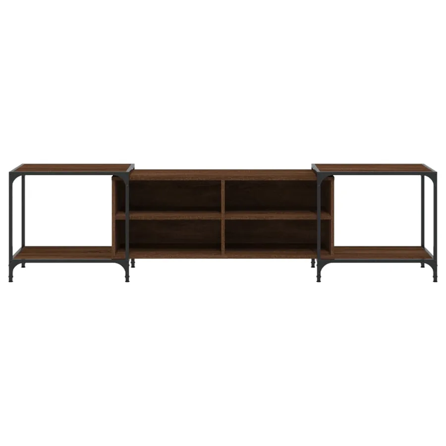 Meuble TV chêne marron 203x37x50 cm bois d'ingénierie - 4