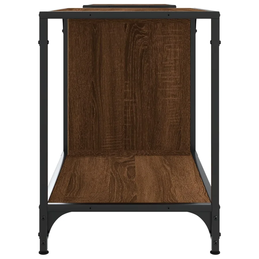 Meuble TV chêne marron 203x37x50 cm bois d'ingénierie - 5