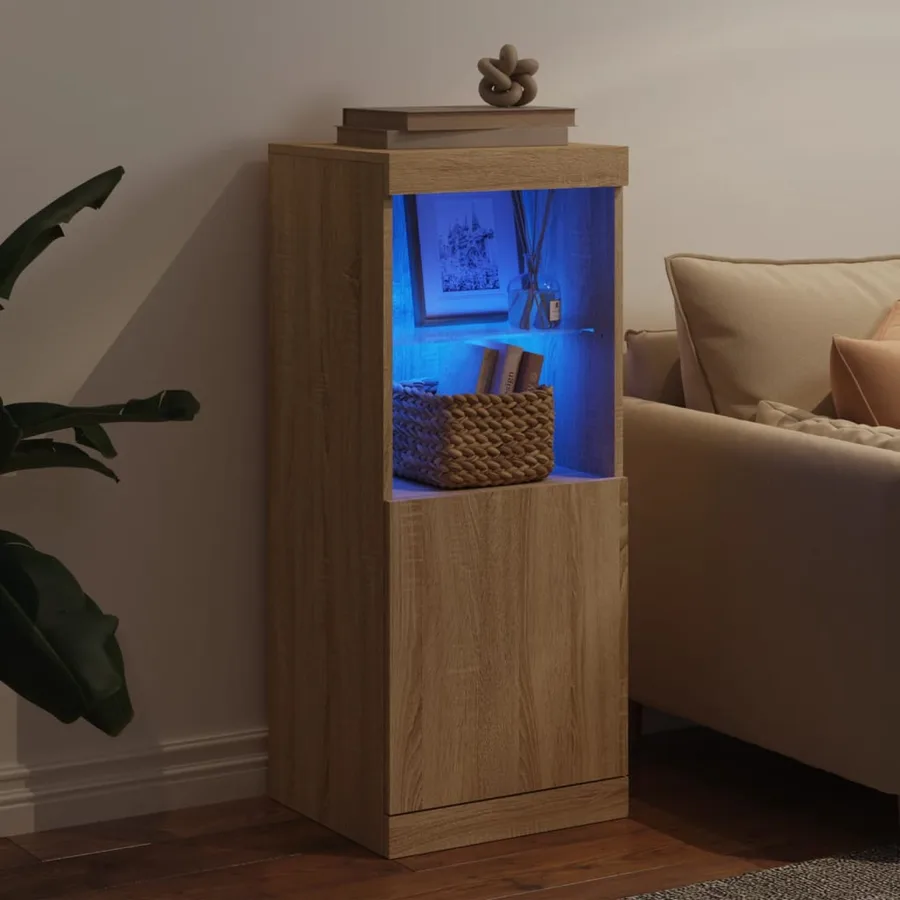 Buffet avec lumières LED chêne sonoma 41x37x100 cm - 3