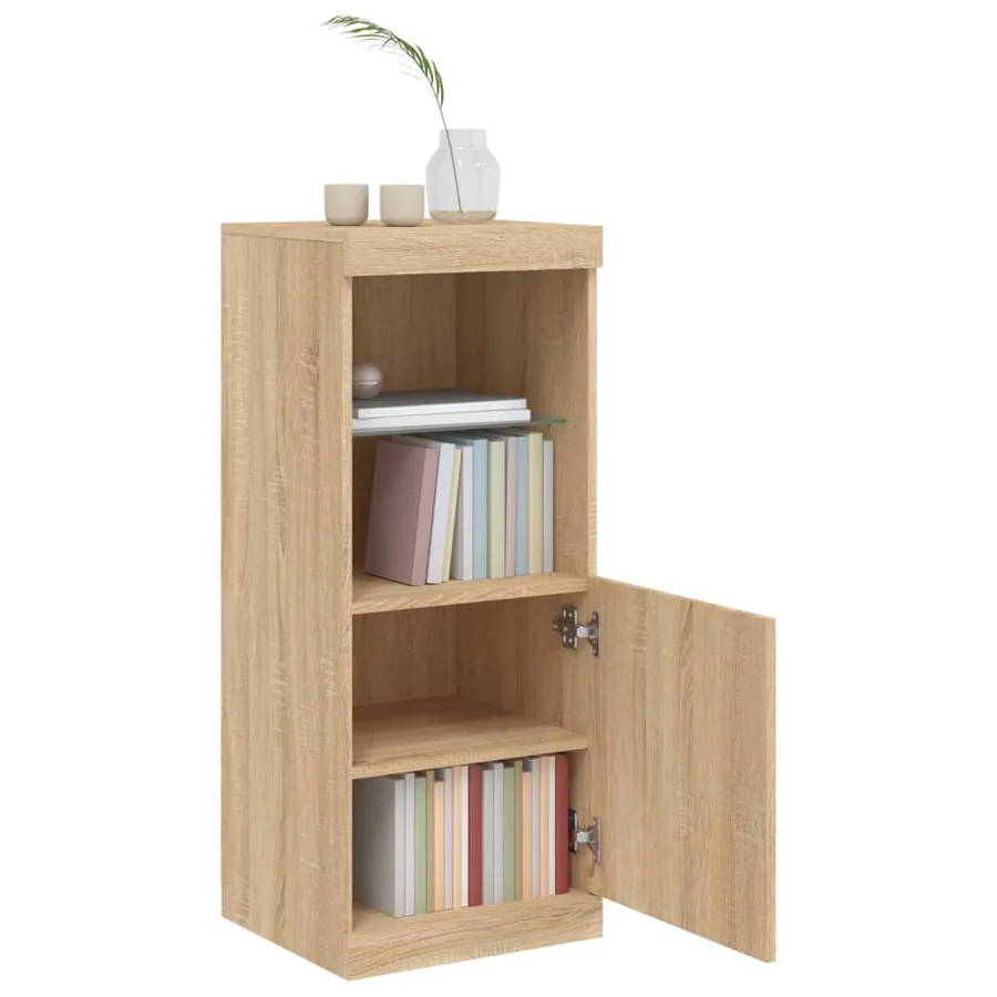 Buffet avec lumières LED chêne sonoma 41x37x100 cm - 4