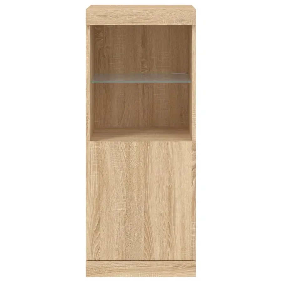 Buffet avec lumières LED chêne sonoma 41x37x100 cm - 6