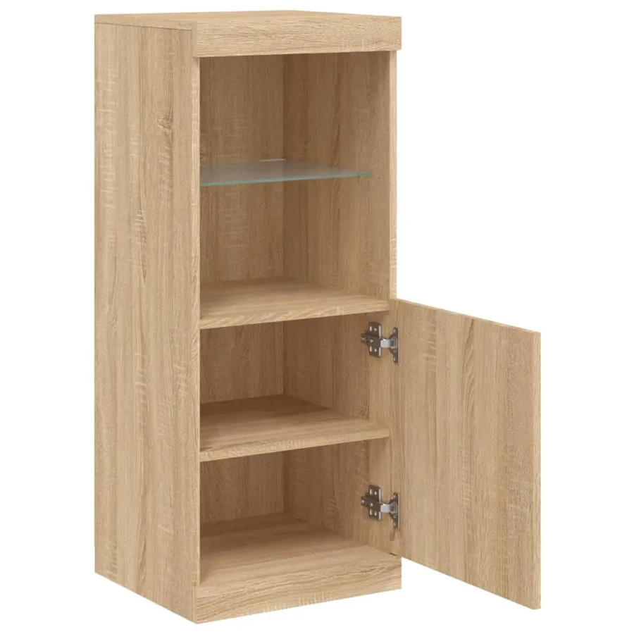 Buffet avec lumières LED chêne sonoma 41x37x100 cm - 7