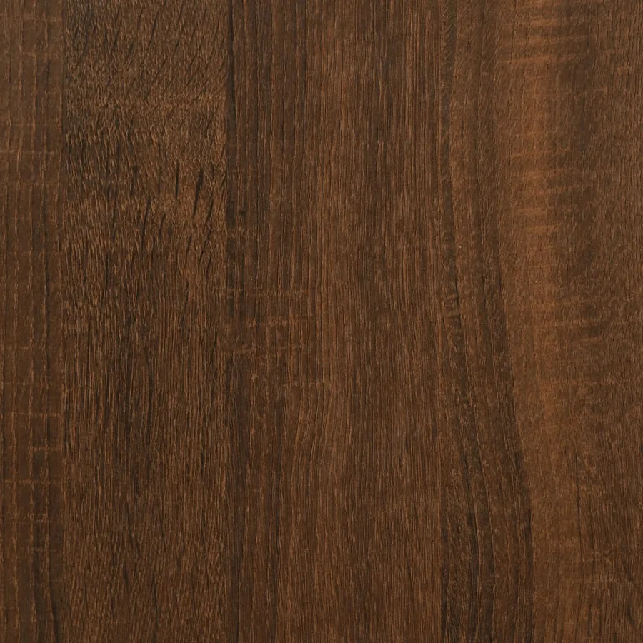 Table console avec étagère chêne marron 100x29x75 cm - 7