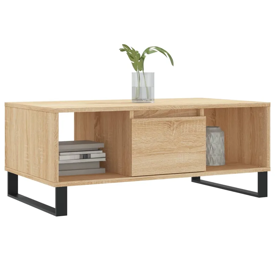 Table basse Chêne sonoma 90x50x36,5 cm Bois d'ingénierie - 3