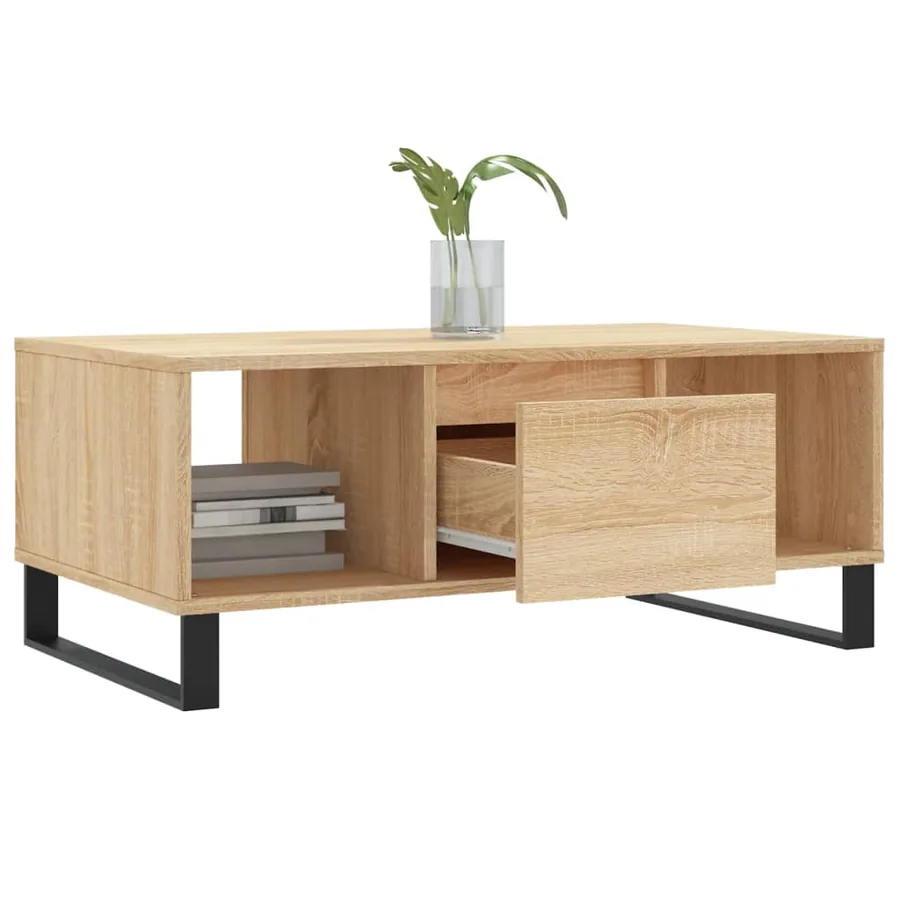 Table basse Chêne sonoma 90x50x36,5 cm Bois d'ingénierie - 4
