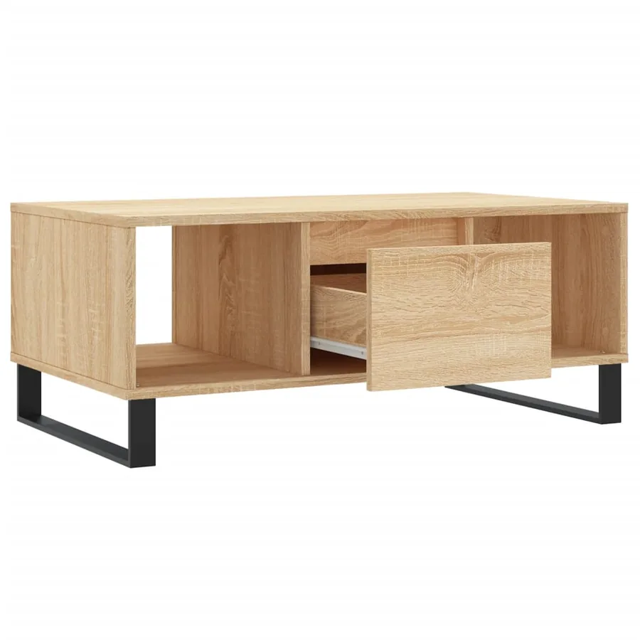 Table basse Chêne sonoma 90x50x36,5 cm Bois d'ingénierie - 6
