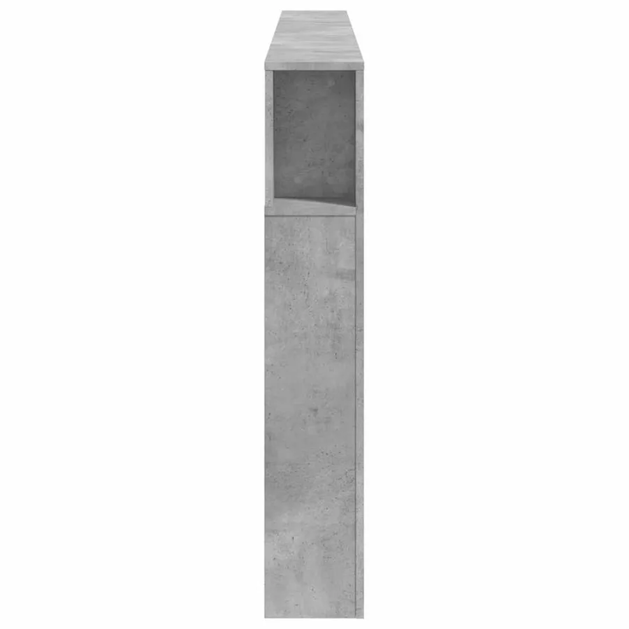 Tête de lit à LED gris béton 220x18,5x103,5cm bois d'ingénierie - 7