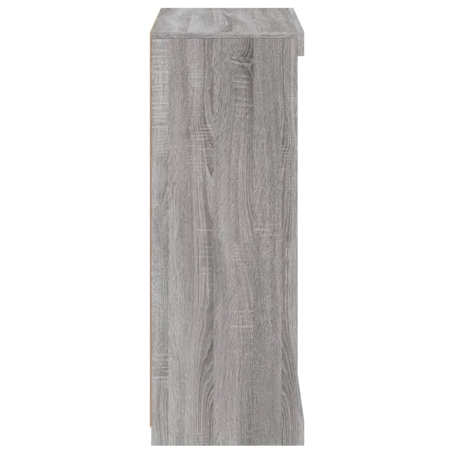 Buffet avec lumières LED sonoma gris 60,5x37x100 cm - 7