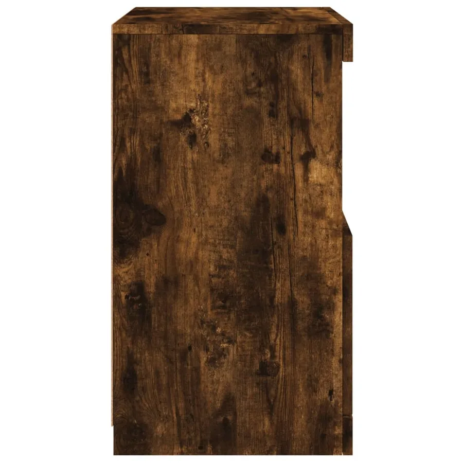 Buffet avec lumières LED chêne fumé 41x37x67 cm - 8