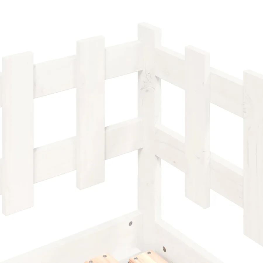 Lit coulissant sans matelas blanc 2x(80x200) cm Bois massif - 11