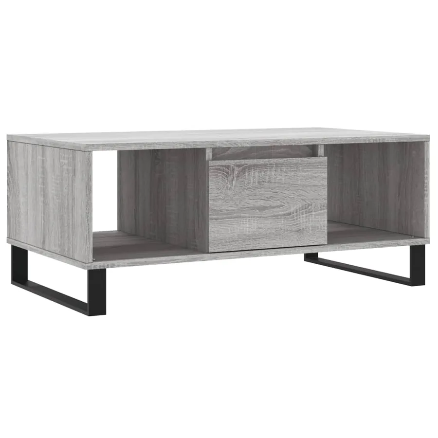 Table basse Sonoma gris 90x50x36,5 cm Bois d'ingénierie - 2