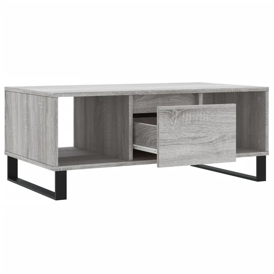 Table basse Sonoma gris 90x50x36,5 cm Bois d'ingénierie - 6