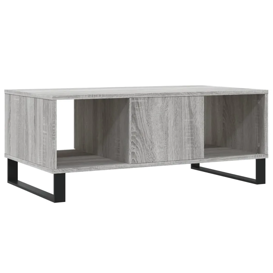 Table basse Sonoma gris 90x50x36,5 cm Bois d'ingénierie - 8