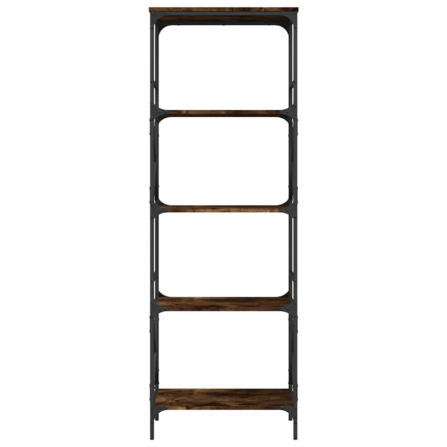 Bibliothèque à 5 niveaux chêne fumé 59x35x171 cm - 4