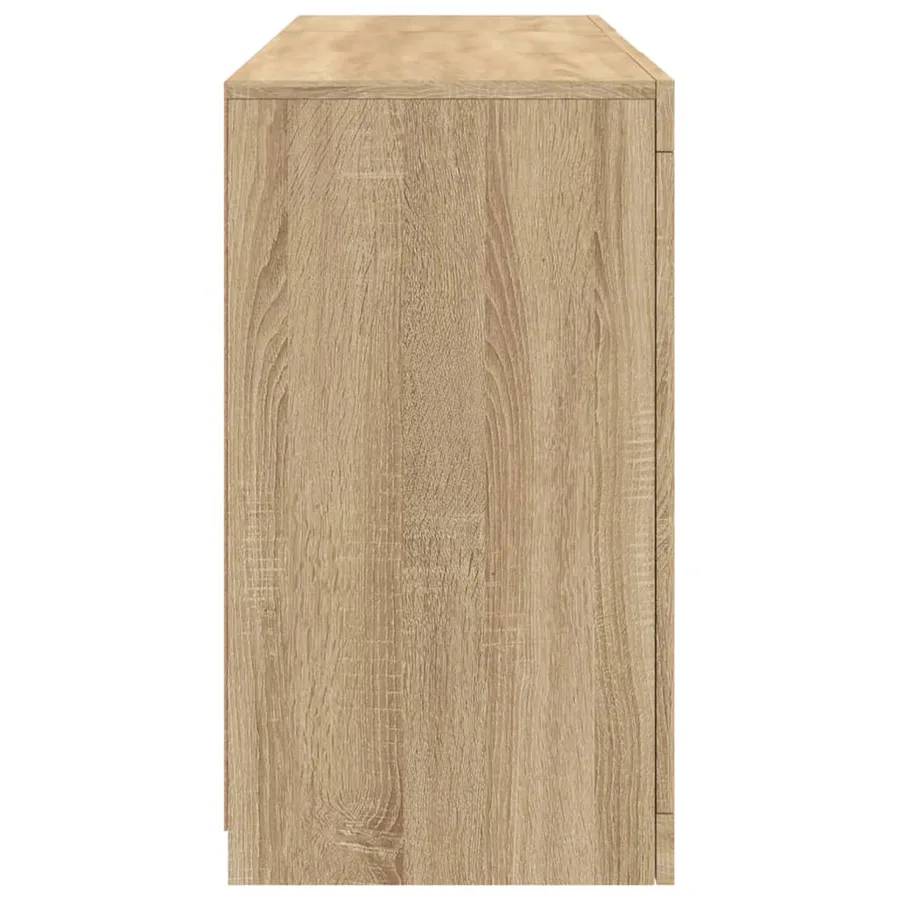 Buffet avec lumières LED chêne sonoma 123x37x67 cm - 7