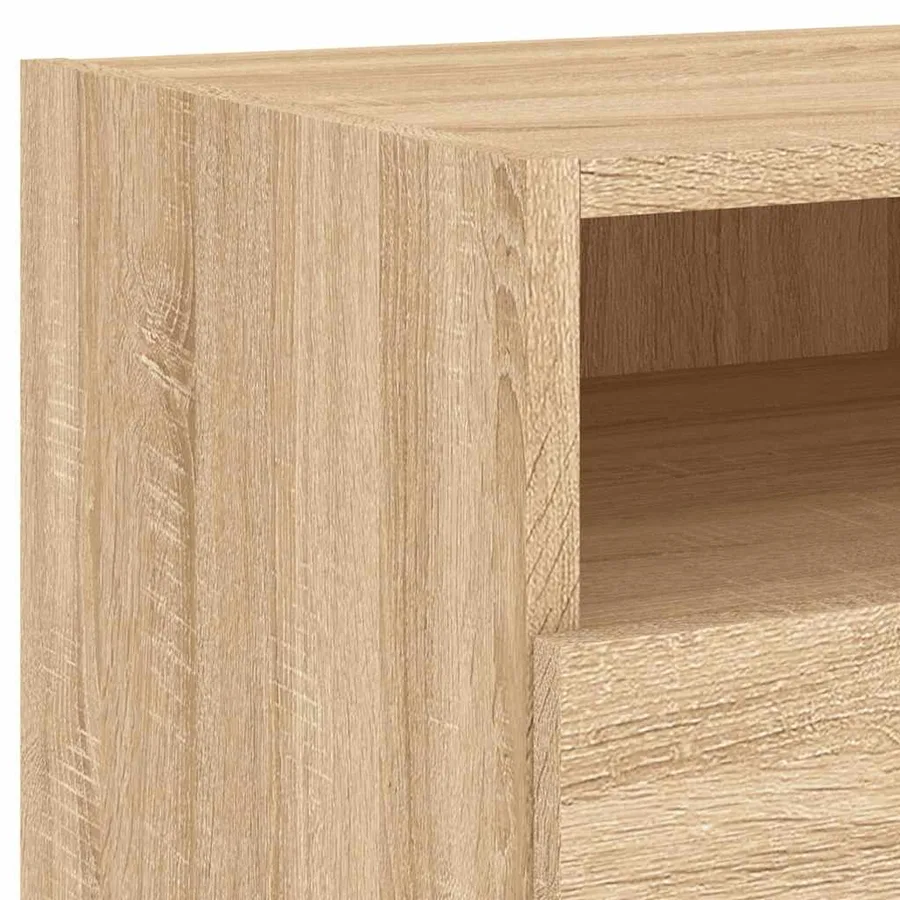 Table de chevet avec lumières LED chêne sonoma 40x39x37 cm - 10